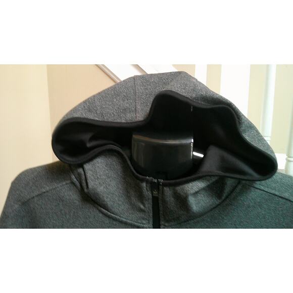 01. ALGO Men's 3x Performance Full Zip Hoodie Gray NEW - Picture 3 of 10